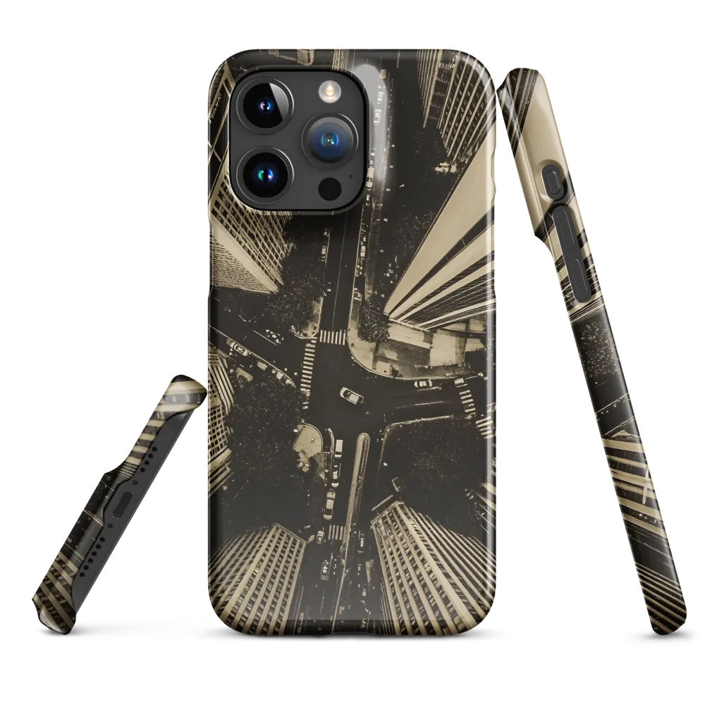 Urban Symphony: Aerial Perspective of City Life | Phone Case |  15 Pro Max | Snap Case | Glossy