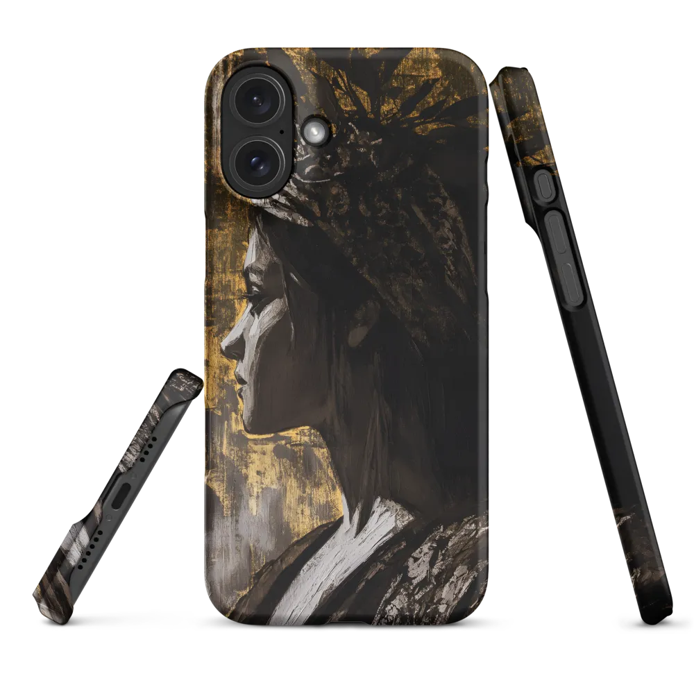Golden Elegance: A Modern Profile Portrait