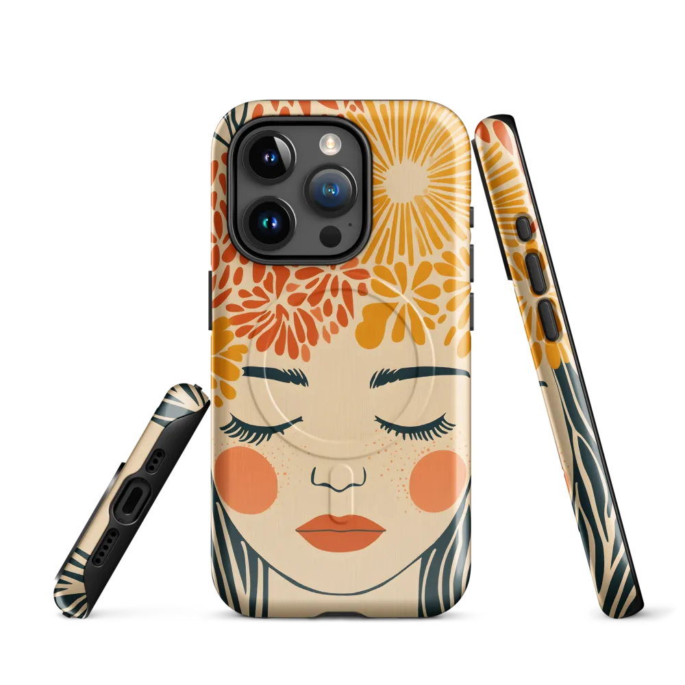Serenity in Bloom | Phone Case |  15 Pro | MagSafe® Tough Case | Glossy