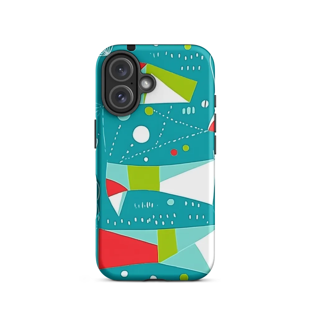 Dynamic Geometric Harmony | Phone Case |  16 | Tough Case | Matte