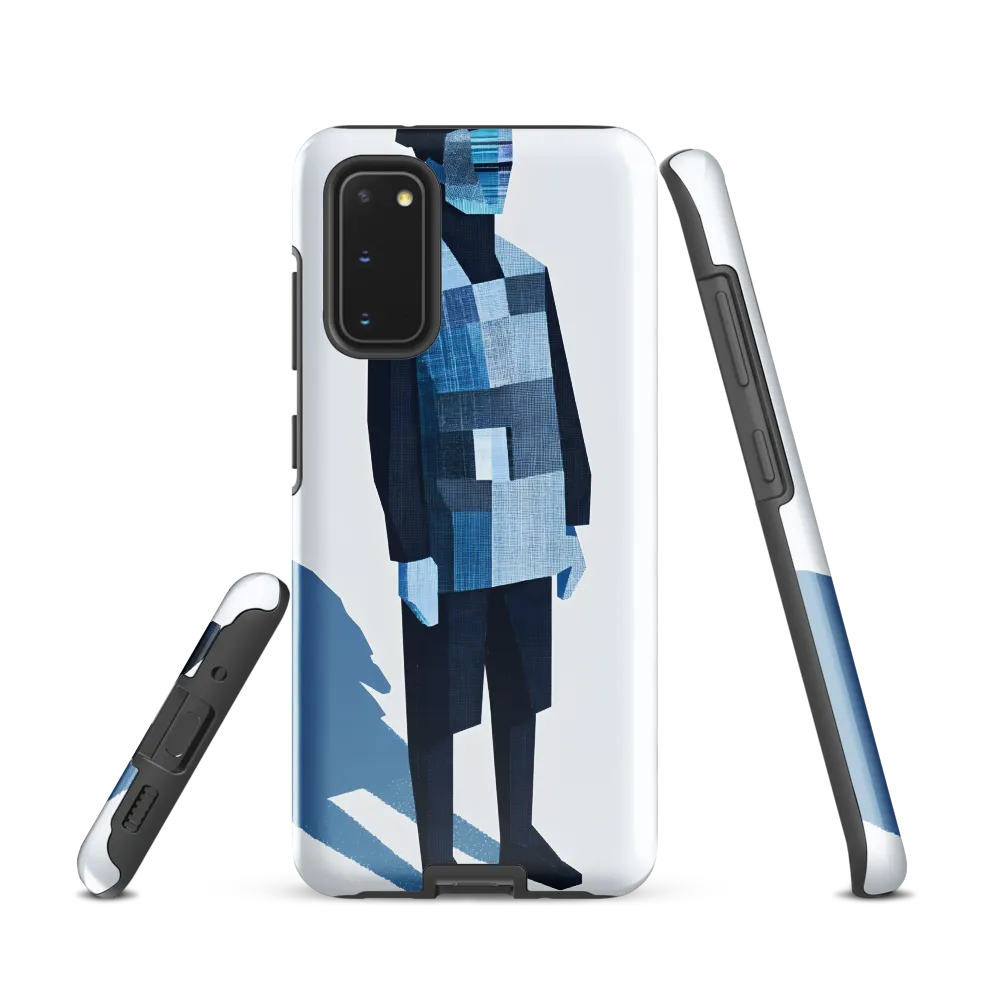 Patchwork Figure in Blue