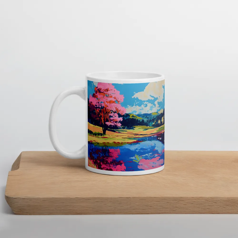 Reflections of a Pink Dreamscape | Mug with White inside | 11 oz