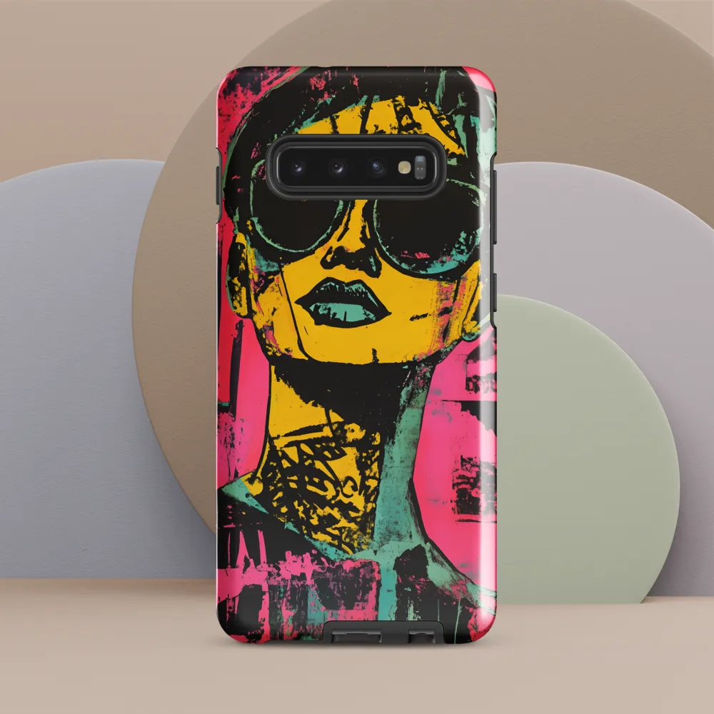 Confident Portrait in Neon Colors | Phone Case |  S10 Plus | Tough Case | Glossy