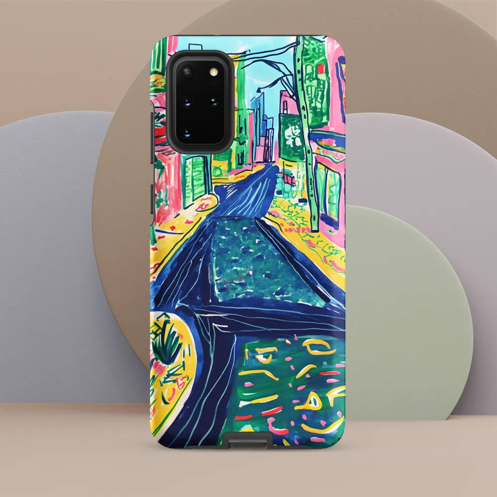 Dreamy Street in Vibrant Hues