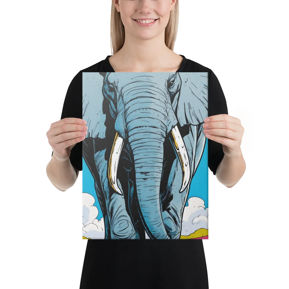 Majestic Presence: The Elephant | Canvas | 12″×16″