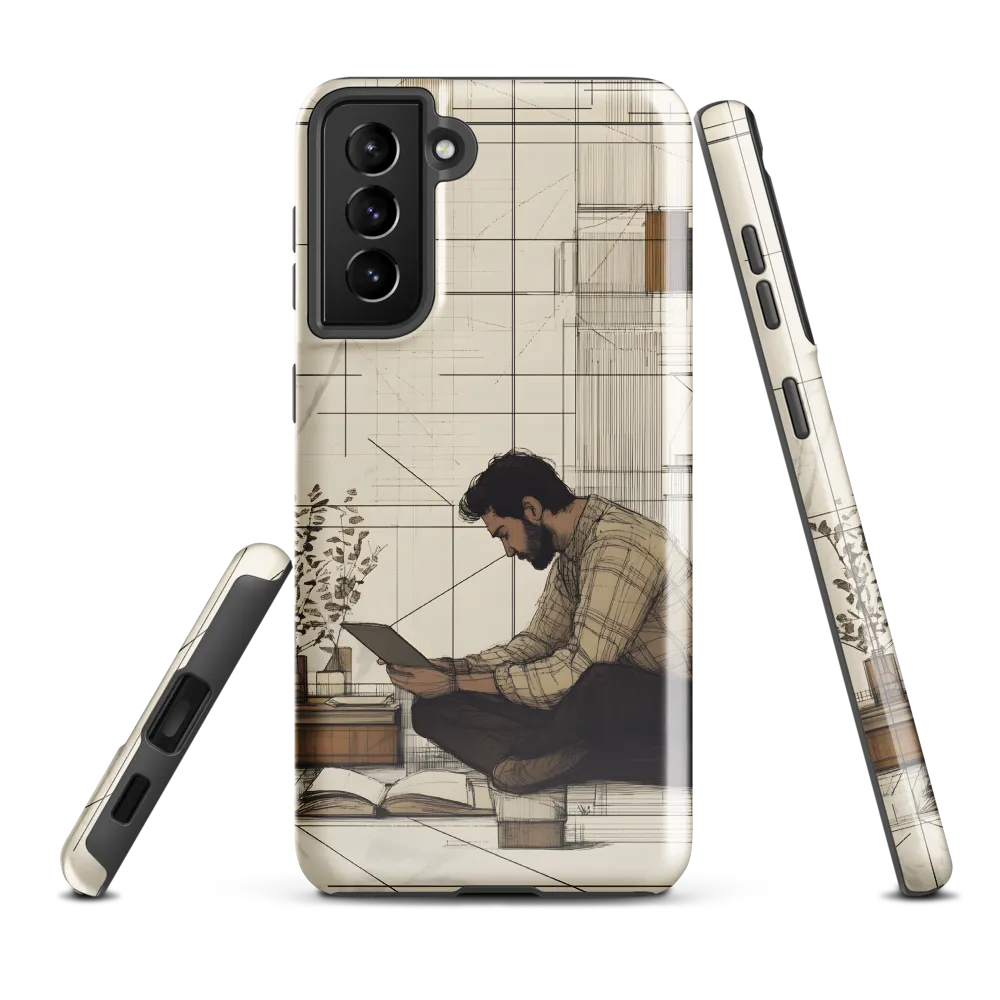Quiet Reflections in Line | Phone Case |  S21 Plus | Tough Case | Glossy