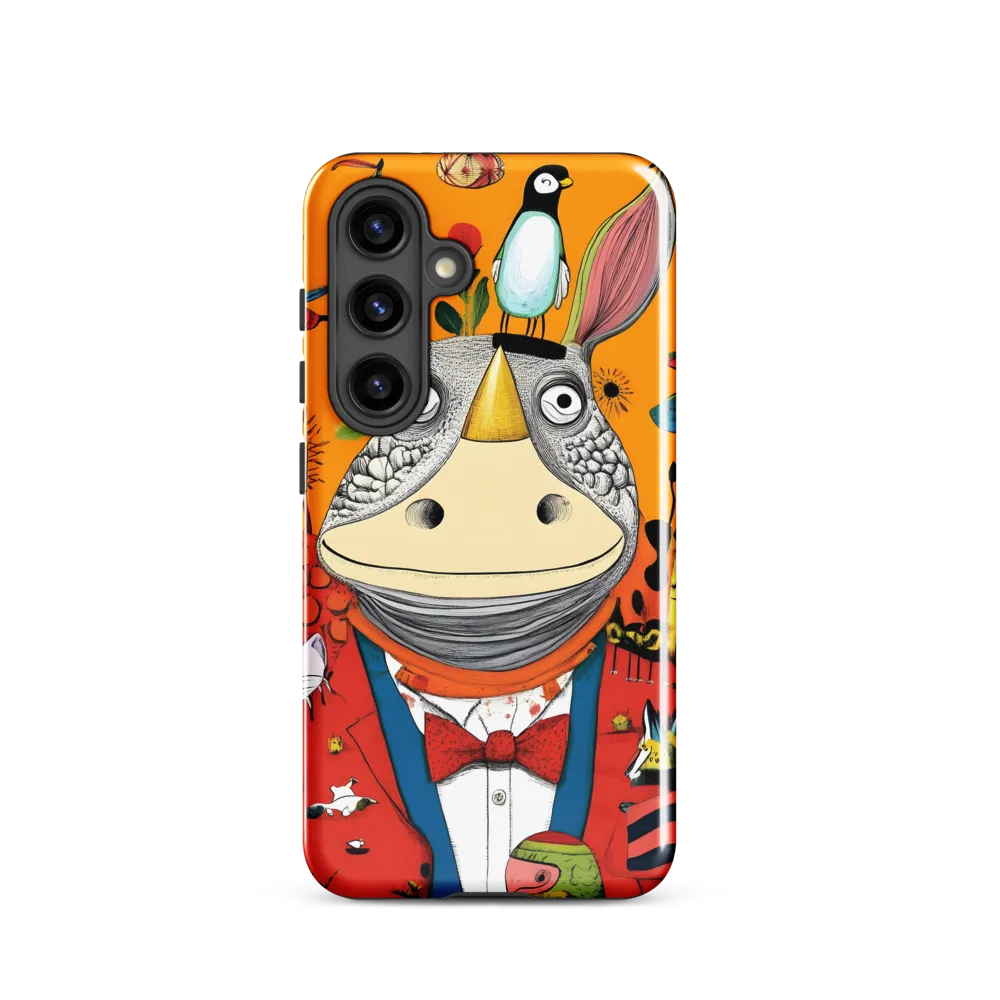 Whimsical Rhinoceros: A Playful Encounter