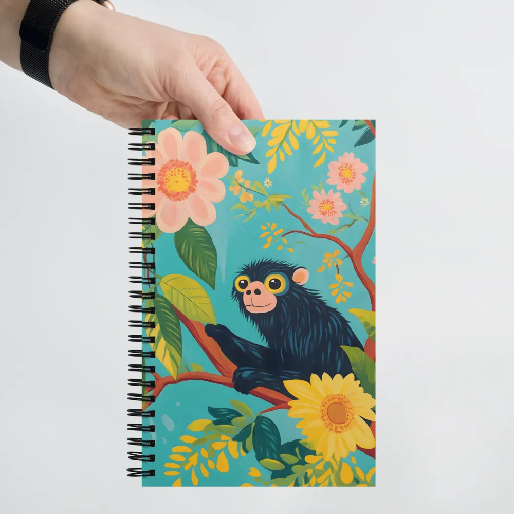 Joyful Encounter in a Floral Paradise | Spiral Notebook