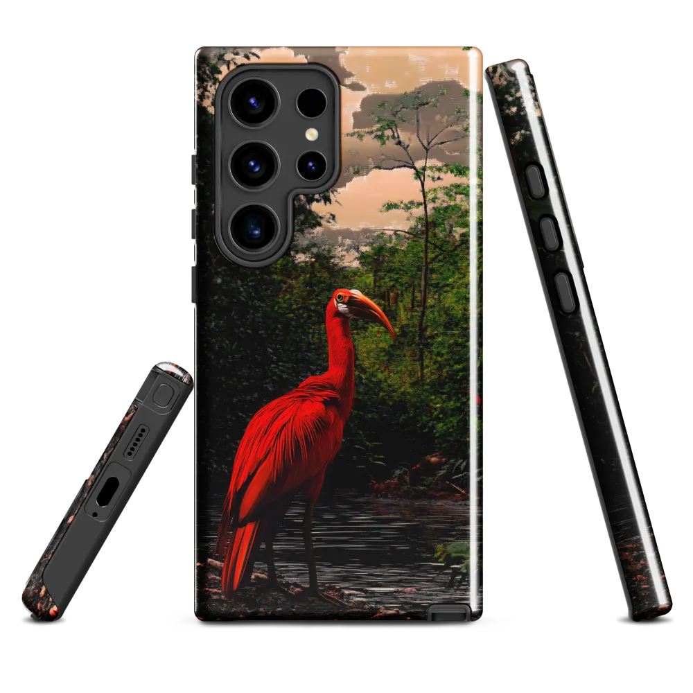 Enigmatic Elegance: The Scarlet Observer