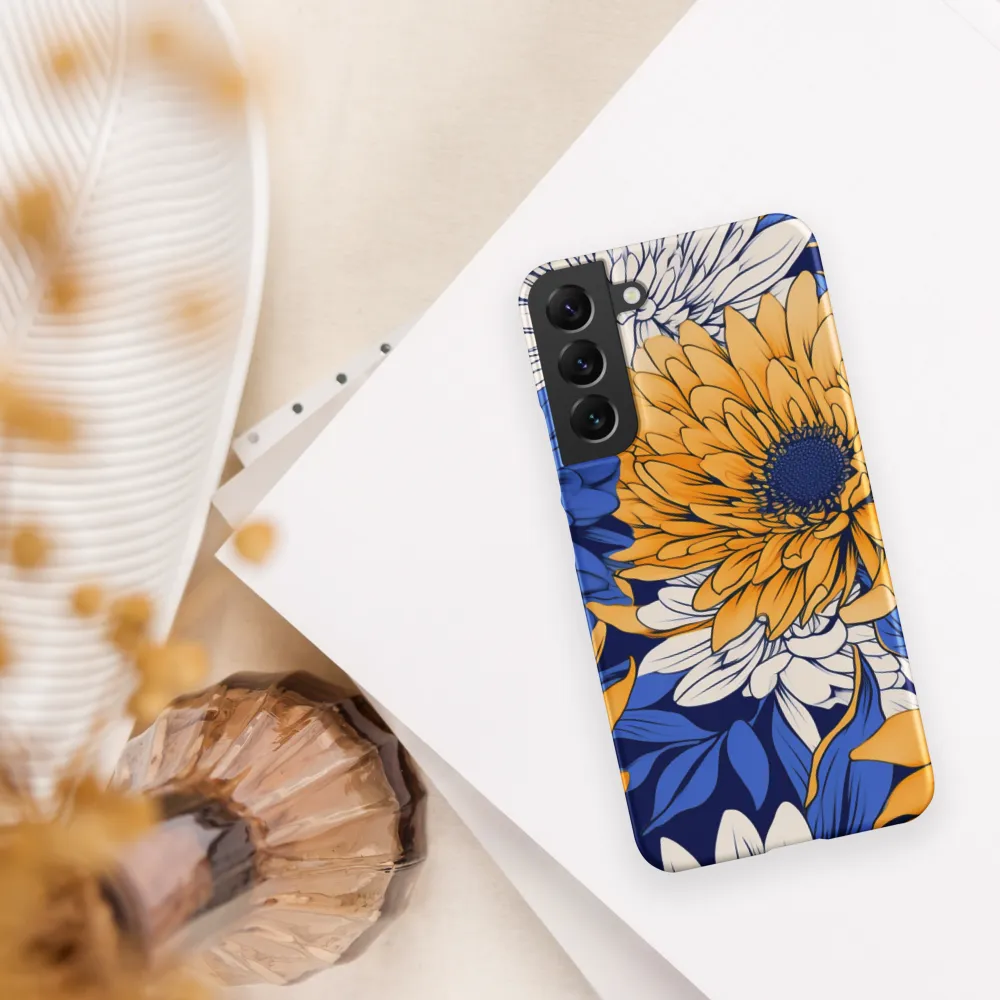 Floral Harmony in Blue and Yellow
