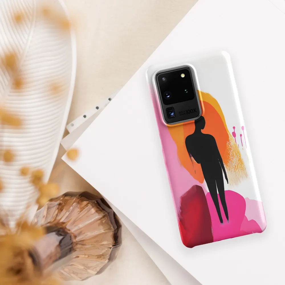 Silhouette in Colorful Abstraction