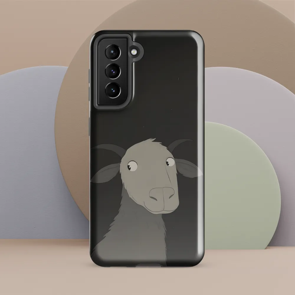 Whimsical Goat in Darkness