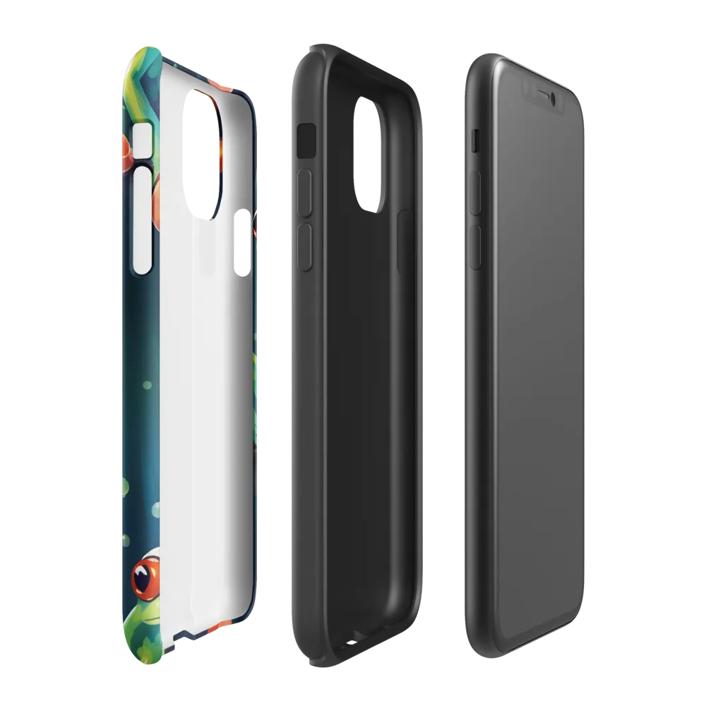 Playful Frogs in a Lush Pond | Phone Case |  11 | Tough Case | Glossy