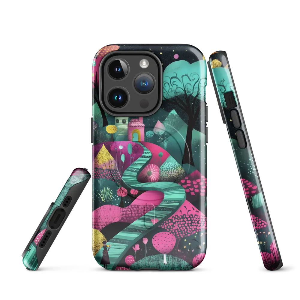 Whimsical Journey through Colorful Lands | Phone Case |  14 Pro | MagSafe® Tough Case | Glossy