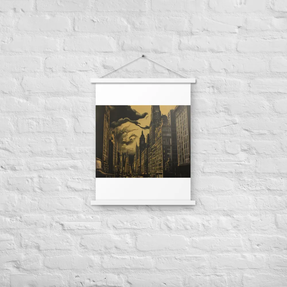 Echoes of a Forgotten Skyline | Poster With White Wood Hanger | 18″×24″