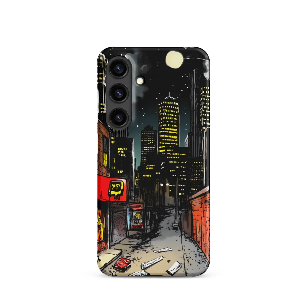 Nocturnal Cityscape: The Hidden Alley | Phone Case |  S24 | Snap Case | Matte