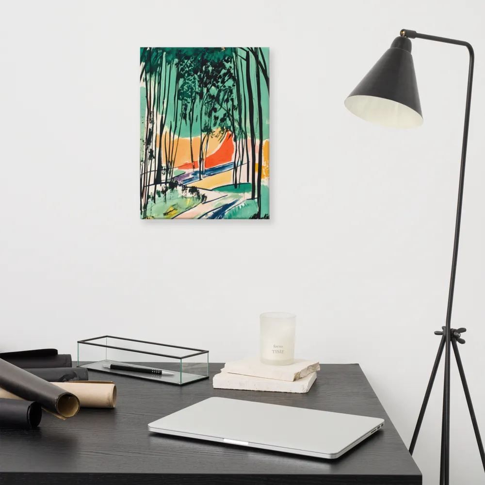 Winding Path Through the Forest | Canvas | 12″×16″