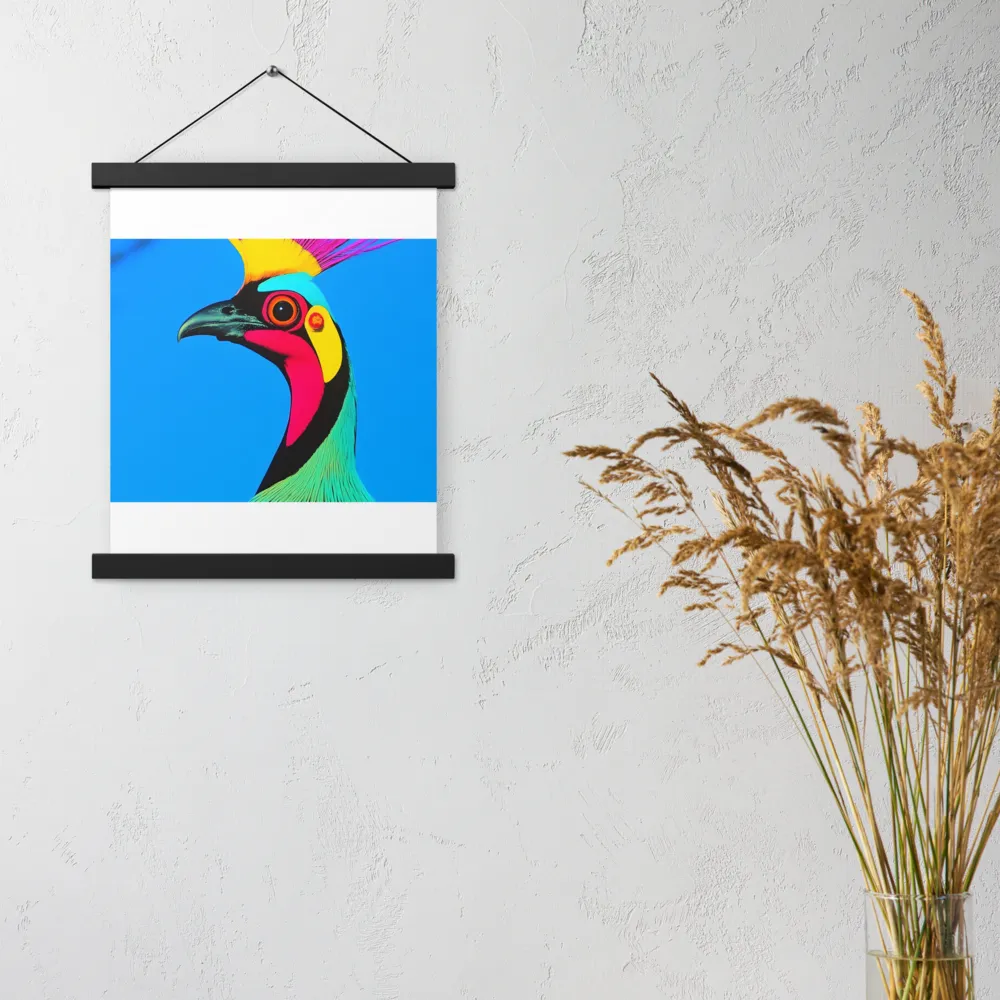 Whimsical Avian Portrait | Poster With Black Wood Hanger | 11″×14″