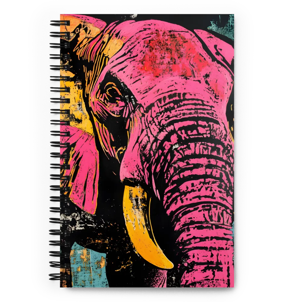 Bold Encounter: The Vibrant Elephant | Spiral Notebook