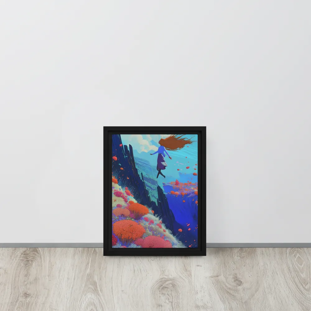 Whispers of Freedom | Canvas with Black Frame | 9″×12″