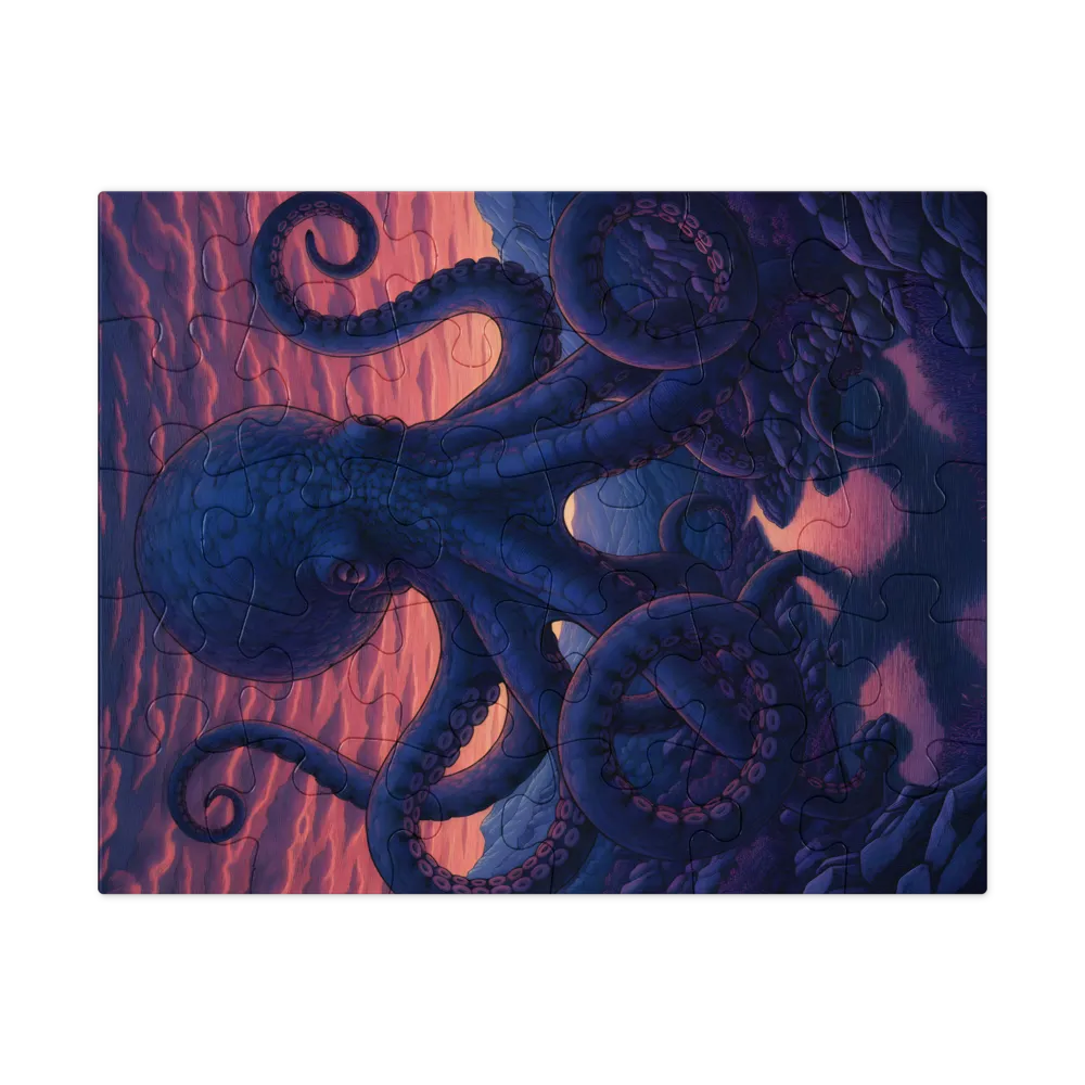 Twilight Octopus 
 Jigsaw Puzzle in Tin Box