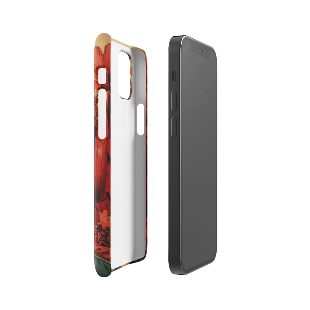Defiant Portrait in a Floral Realm | Phone Case |  12 Mini | Snap Case | Glossy