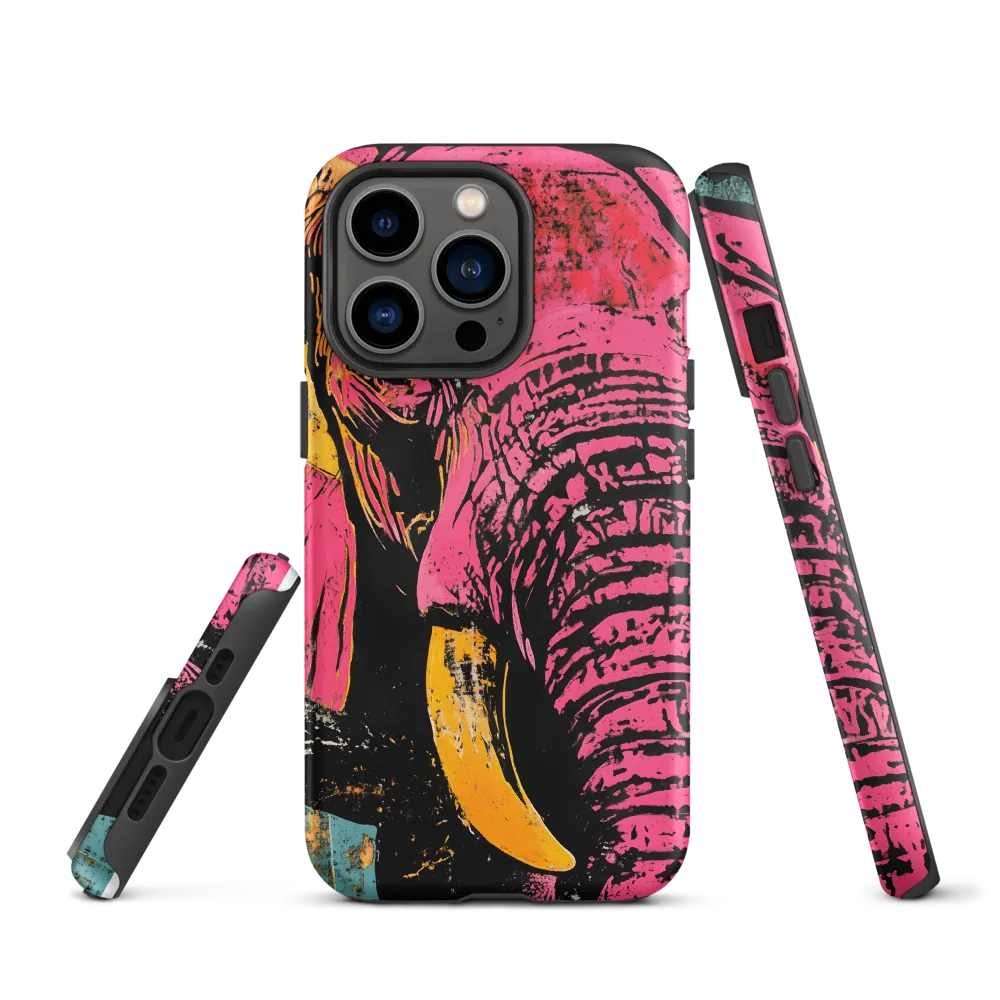 Bold Encounter: The Vibrant Elephant | Phone Case |  13 Pro | Tough Case | Matte