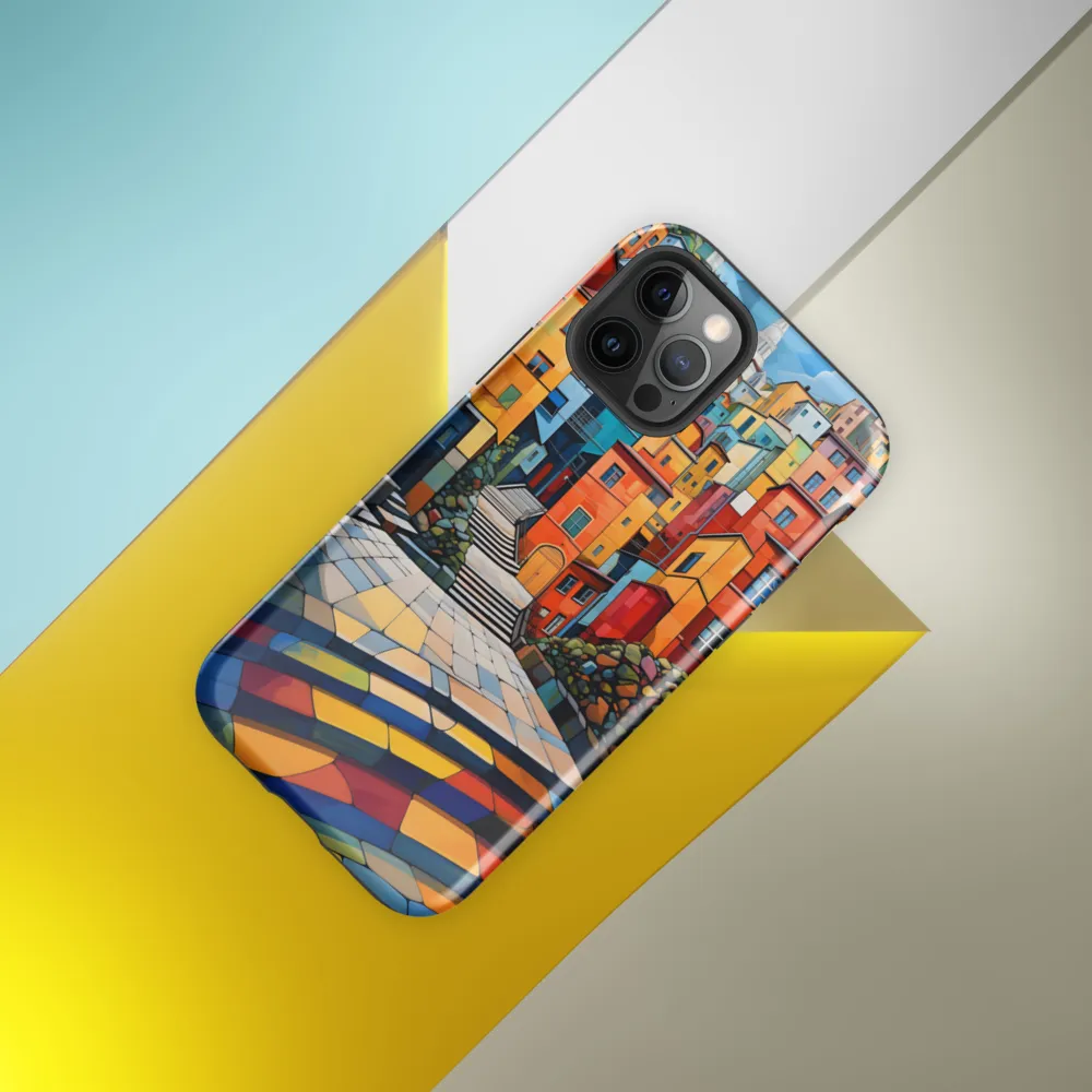 Vibrant Village: A Cubist Journey
