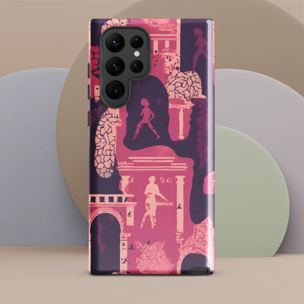 Whimsical Interplay of Figures and Architecture