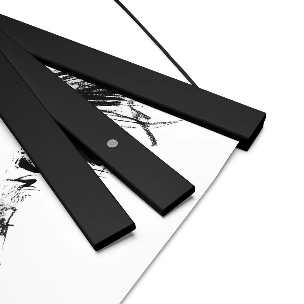 Whimsical Koala in Ink | Poster With Black Wood Hanger | 16″×16″