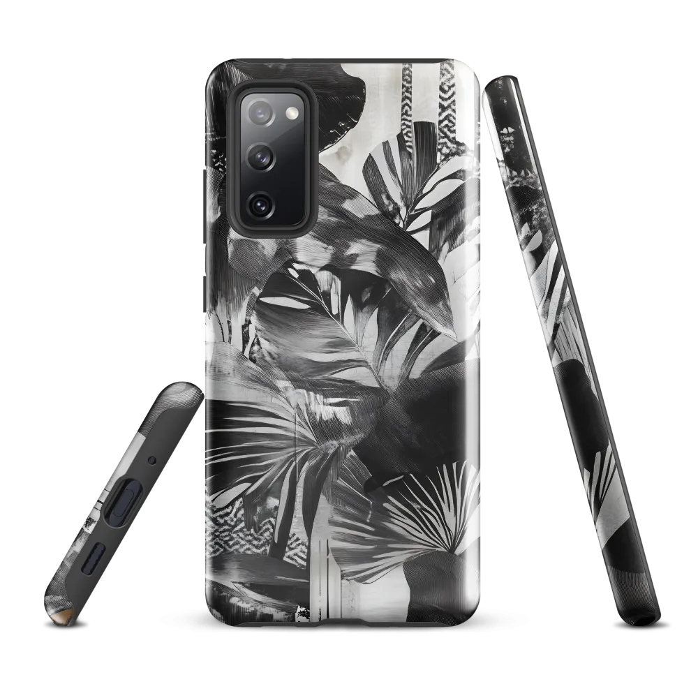 Monochrome Serenity in Tropical Foliage