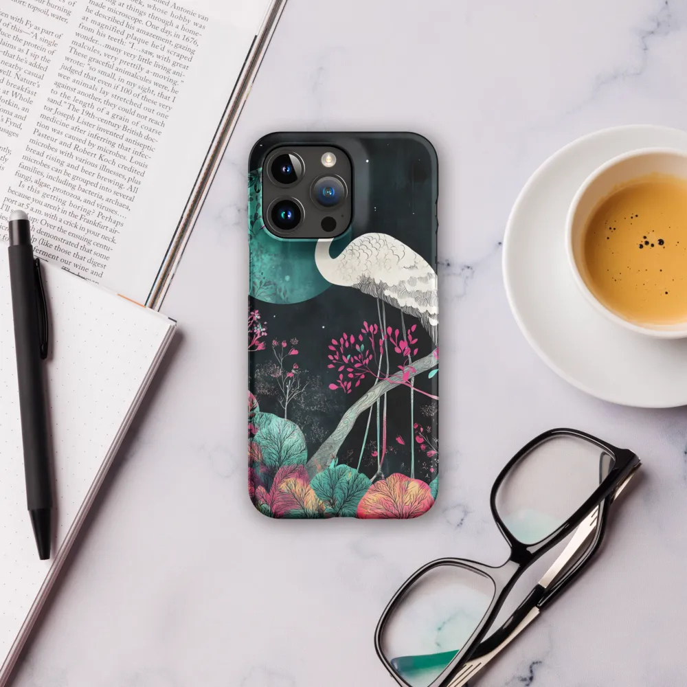Ethereal Presence: Heron in a Floral Dreamscape