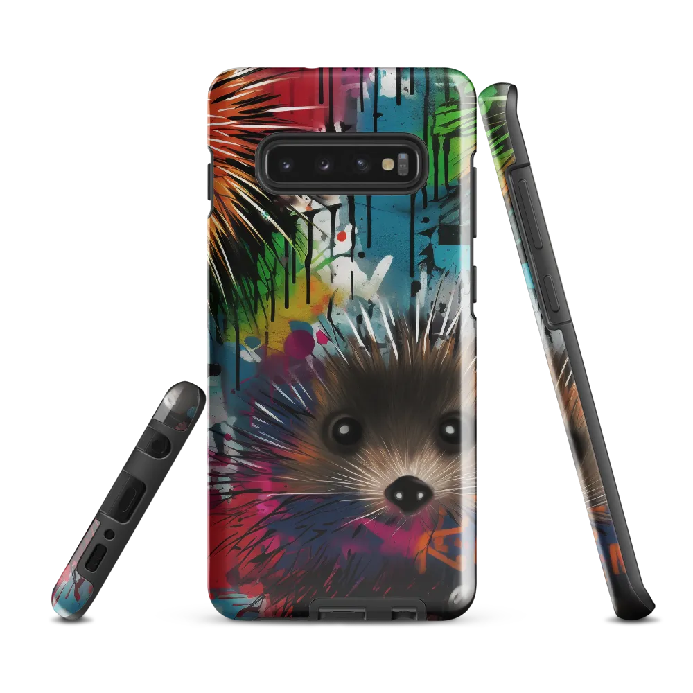 Whimsical Hedgehogs in a Kaleidoscopic Wonderland | Phone Case |  S10 Plus | Tough Case | Glossy