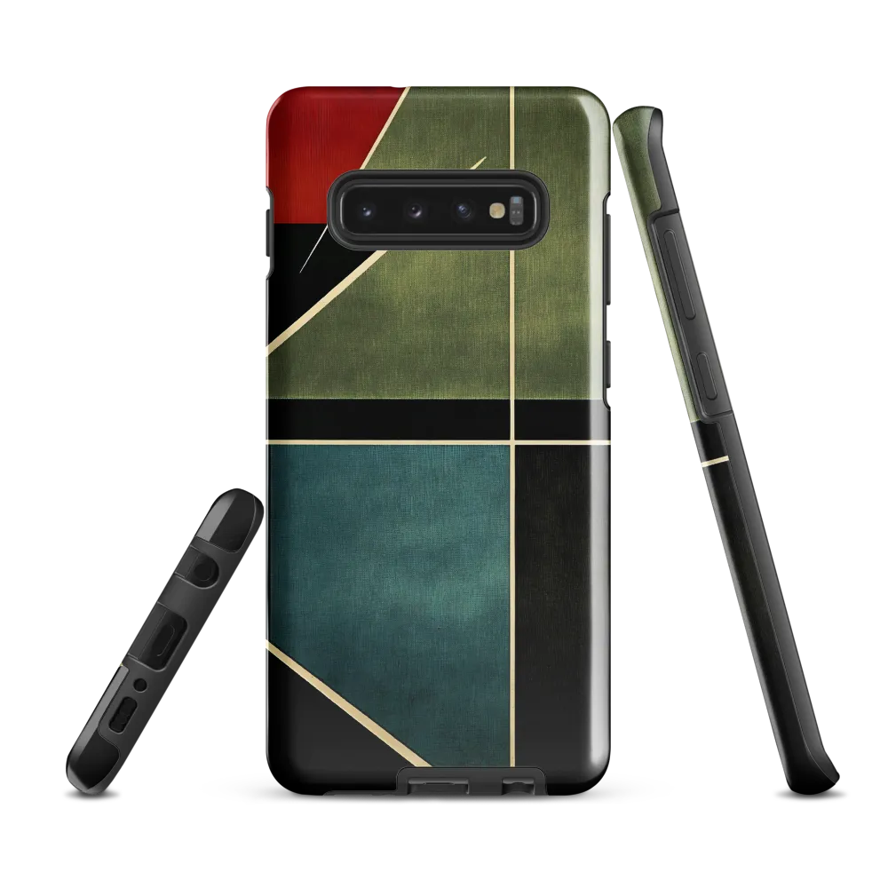 Geometric Harmony: A Modern Abstract | Phone Case |  S10 Plus | Tough Case | Glossy