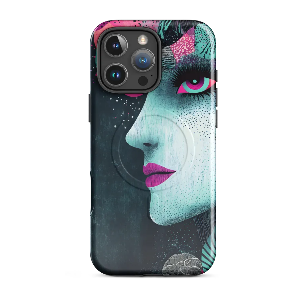 Mystical Beauty in Blue and Pink | Phone Case |  16 Pro Max | MagSafe® Tough Case | Glossy