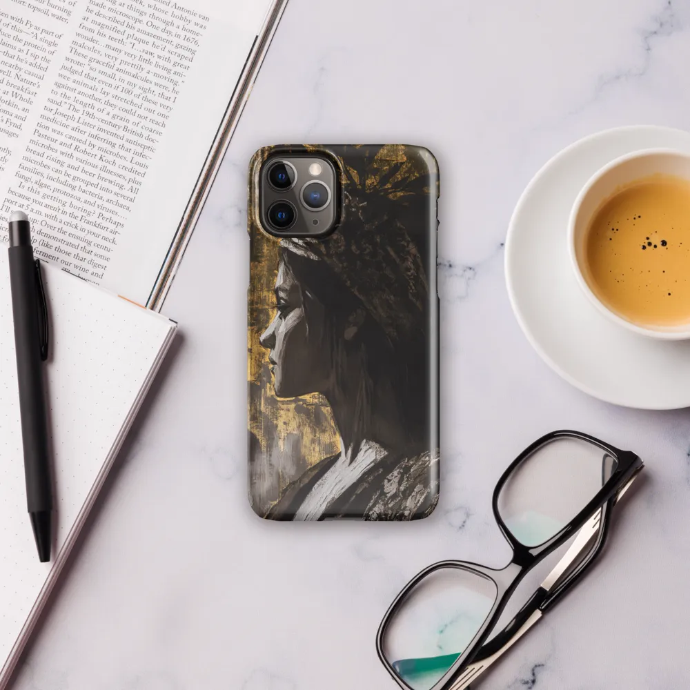 Golden Elegance: A Modern Profile Portrait