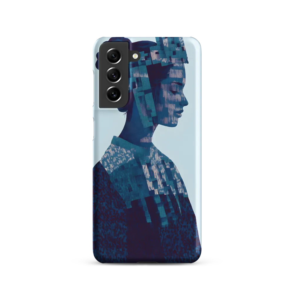 Digital Portrait in Abstract Blue
