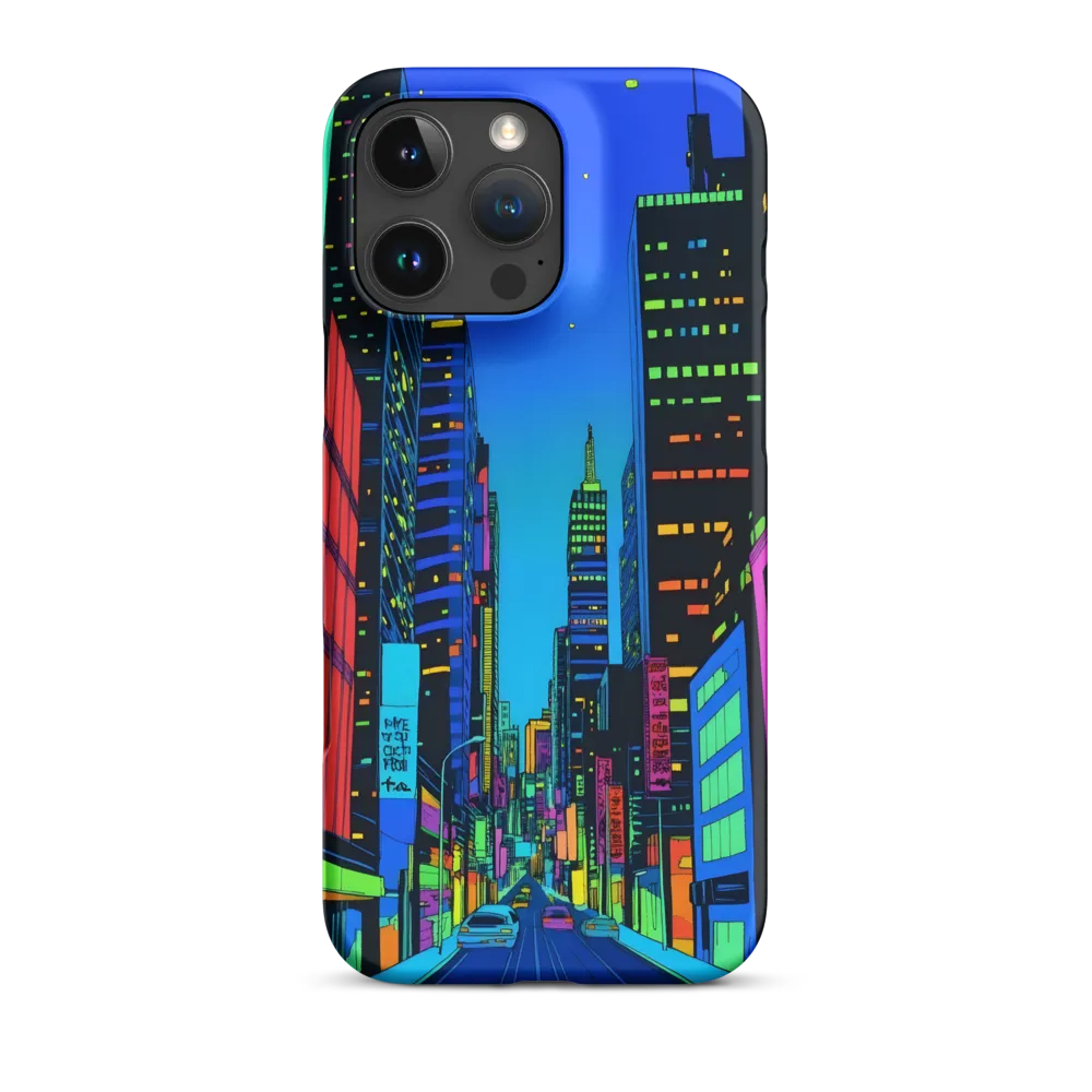 Neon Dreamscape: A Futuristic City at Dusk | Phone Case |  16 Pro Max | Snap Case | Matte