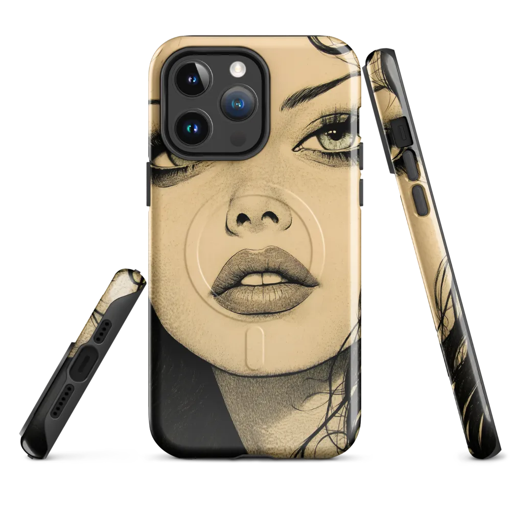 Enigmatic Gaze | Phone Case |  14 Pro Max | MagSafe® Tough Case | Glossy