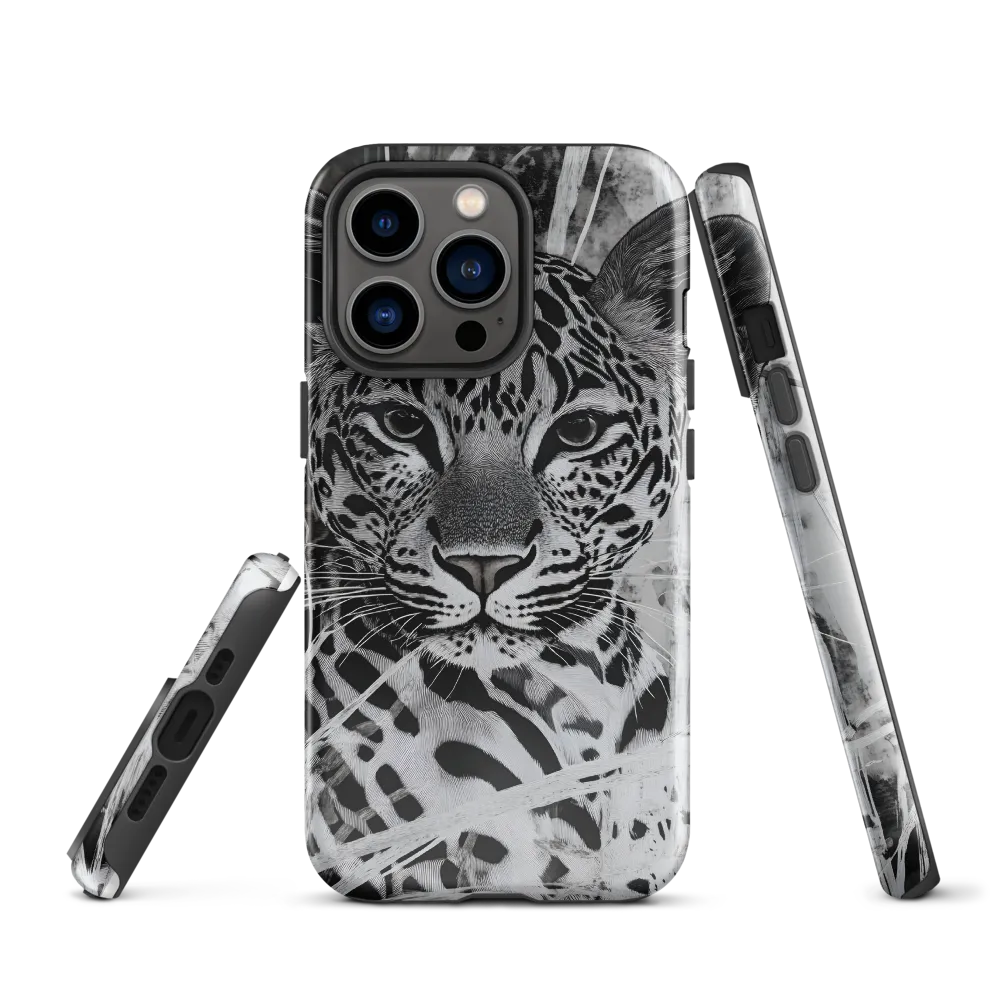 Majestic Gaze: The Leopard's Portrait | Phone Case |  13 Pro | Tough Case | Glossy