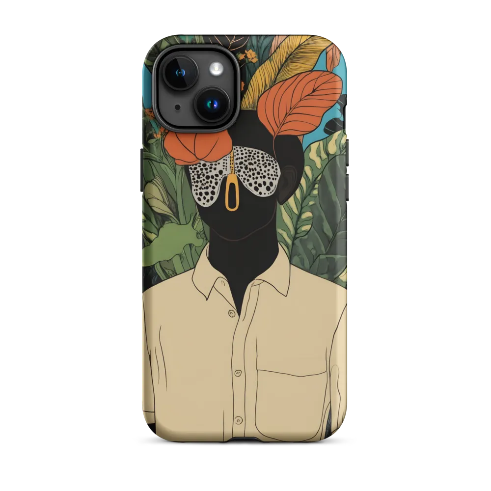 Enigmatic Flora: A Modern Portrait | Phone Case |  15 Plus | Tough Case | Matte