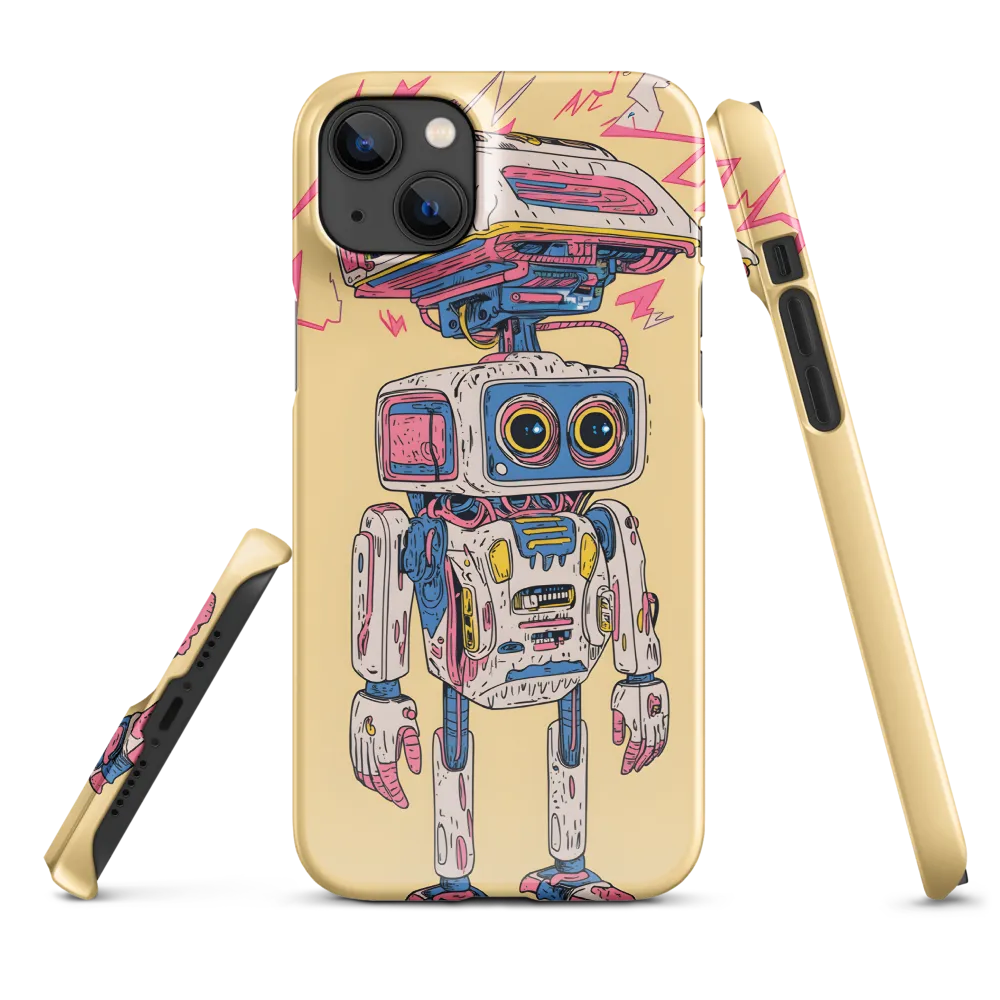 Whimsical Robot Delight | Phone Case |  14 Plus | Snap Case | Glossy