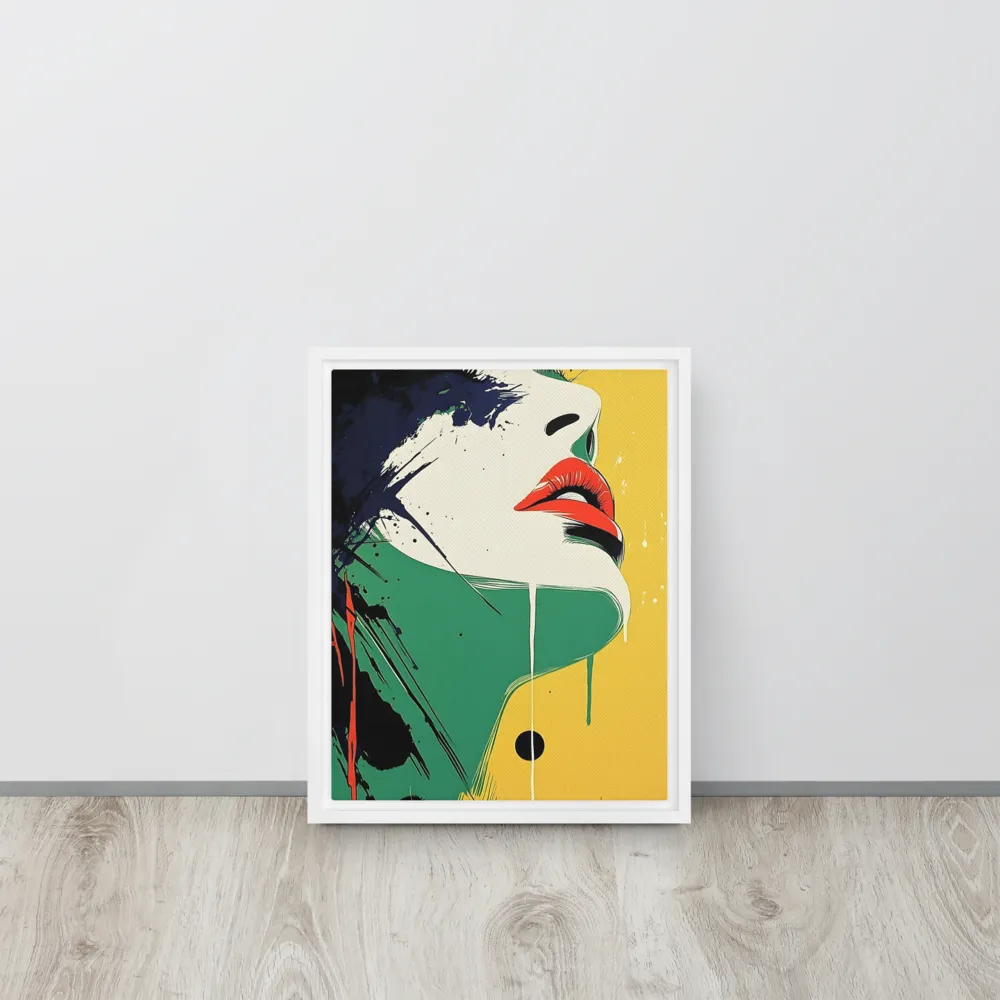 Bold Reflections: A Pop Art Portrait | Canvas with White Frame | 11″×14″