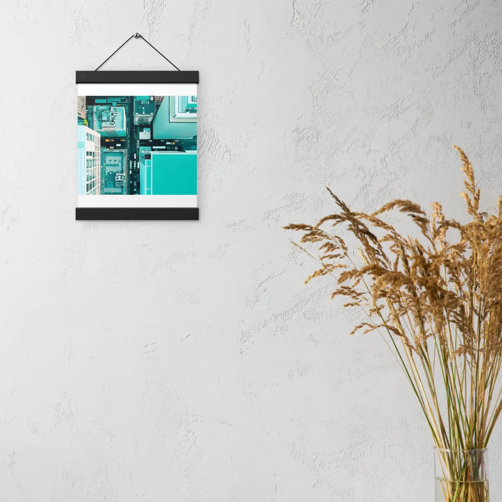 Urban Geometry: Aerial Perspective | Poster With Black Wood Hanger | 8″×10″