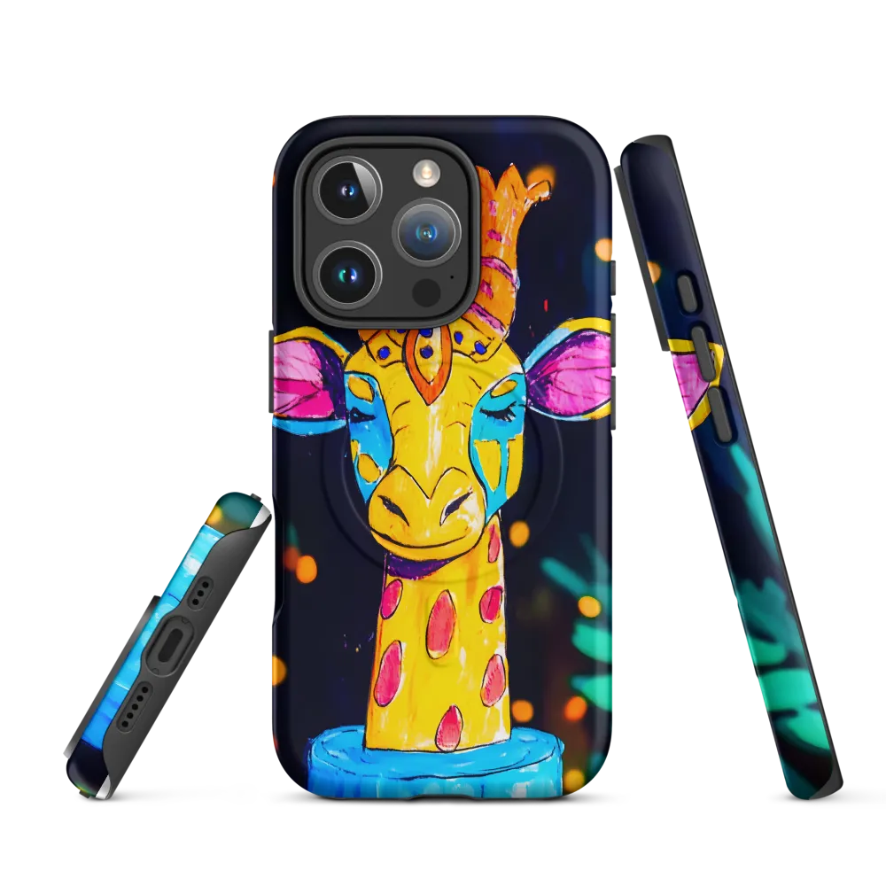 Whimsical Giraffe in Vibrant Colors