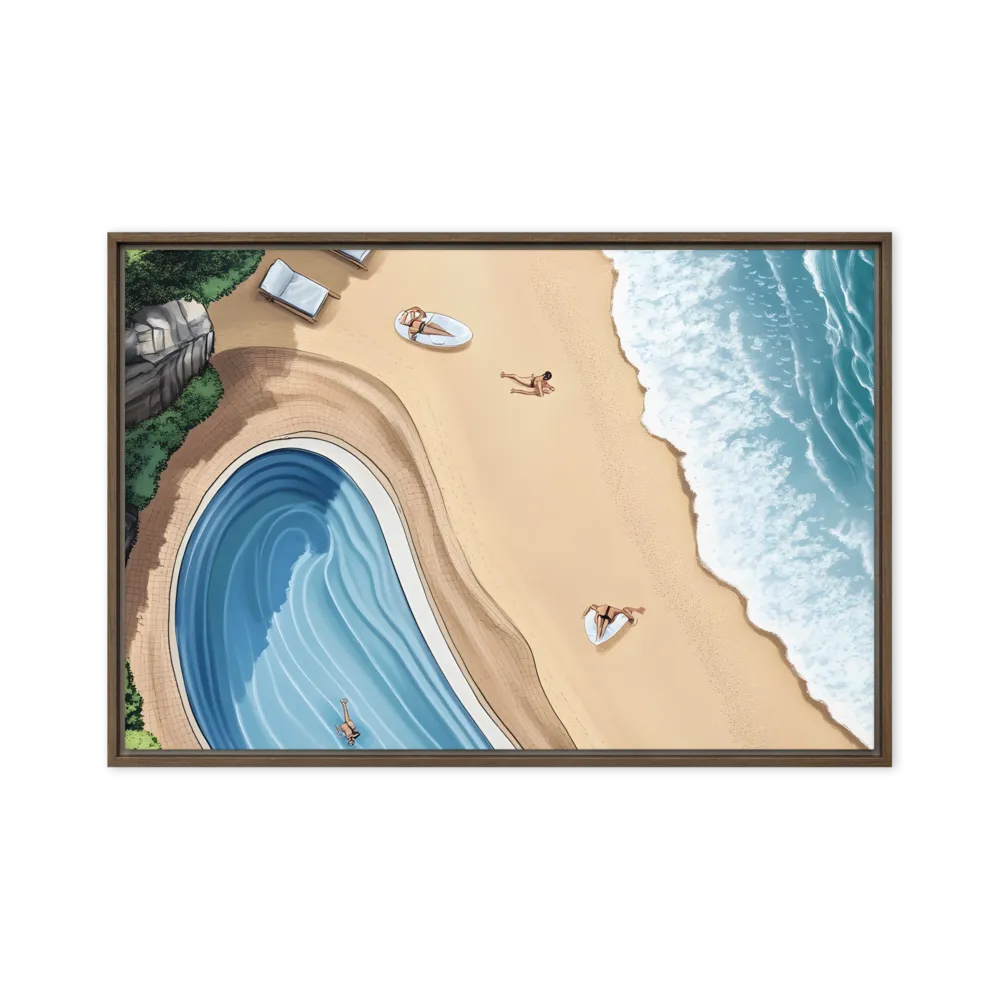 Serenity by the Shore | Canvas with Brown Frame | 20″×30″