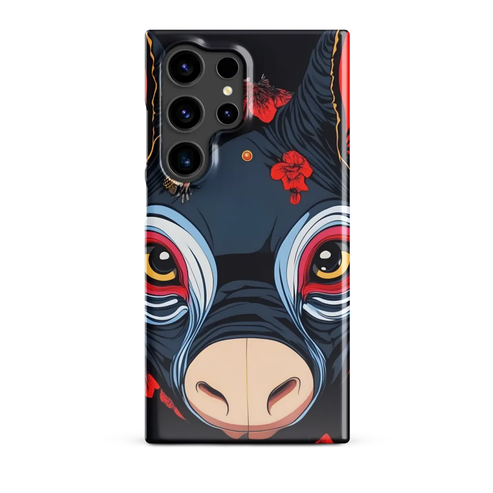 Mystical Bull with Floral Motifs