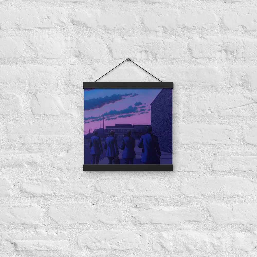 The Twilight Stroll | Poster With Black Wood Hanger | 12″×12″