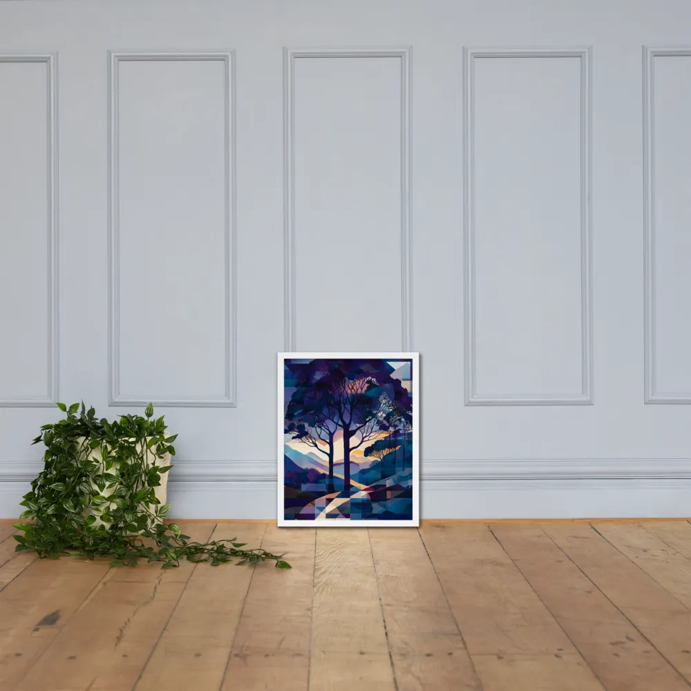Tranquil Geometry: A Journey Through Color | Poster with White Frame | 16″×20″