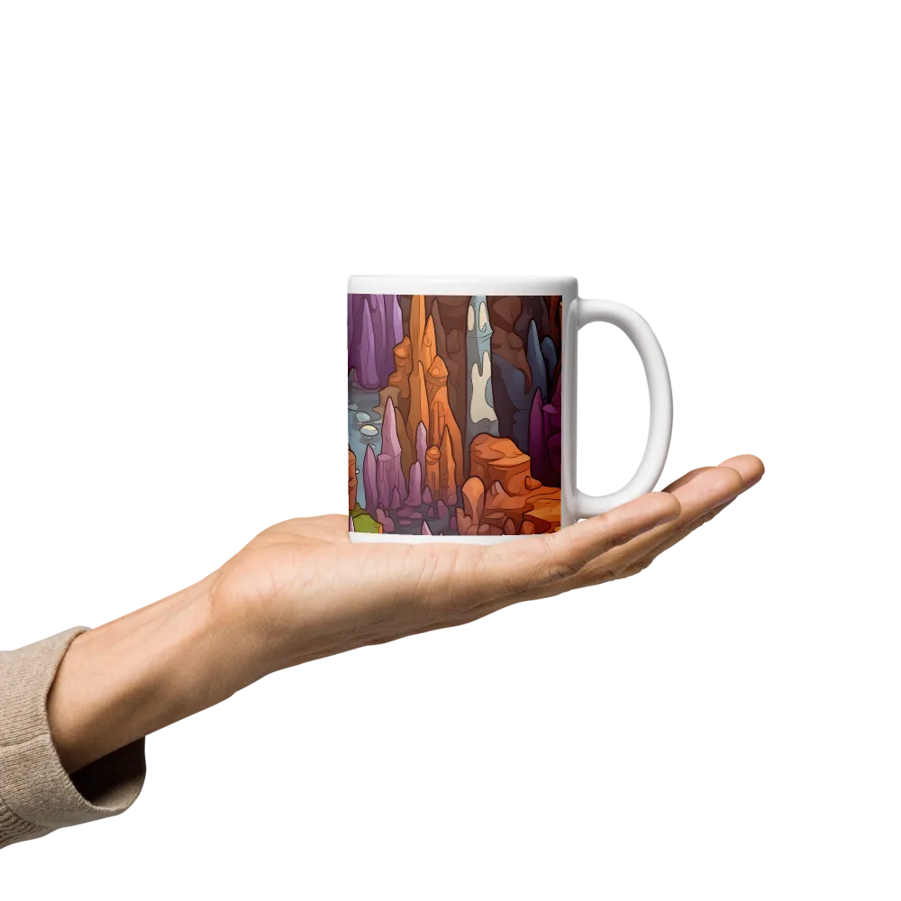 Vibrant Rockscape: A Digital Odyssey | Mugs | Multiple Sizes & Colors